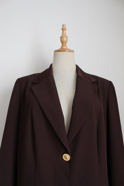 JANFRELUCHE PARIS BLAZER BROWN - SIZE 12