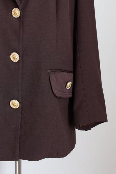 JANFRELUCHE PARIS BLAZER BROWN - SIZE 12