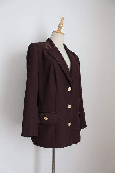 JANFRELUCHE PARIS BLAZER BROWN - SIZE 12