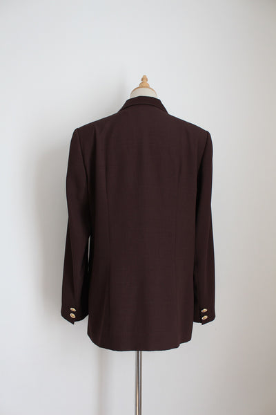 JANFRELUCHE PARIS BLAZER BROWN - SIZE 12
