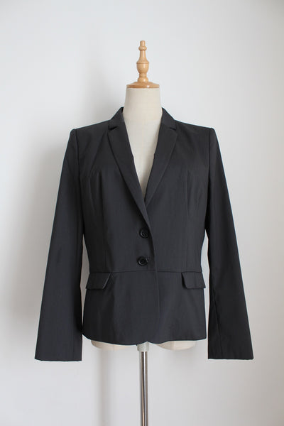 HUGO BOSS PINSTRIPE BLAZER GREY - SIZE 8