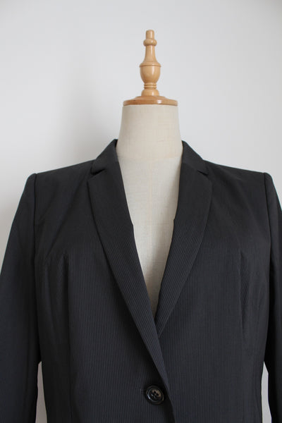HUGO BOSS PINSTRIPE BLAZER GREY - SIZE 8