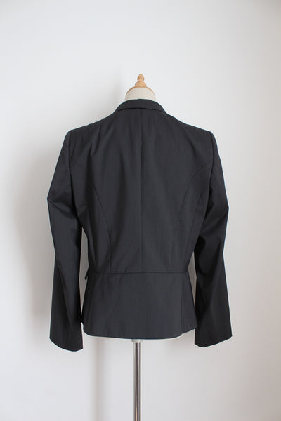 HUGO BOSS PINSTRIPE BLAZER GREY - SIZE 8