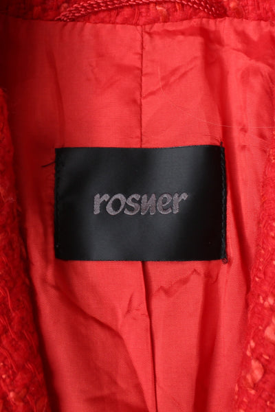 ROSNER WOOL BLEND BLAZER RED - SIZE 10