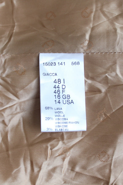 AIGNER WOOL BLAZER TAN - SIZE 14