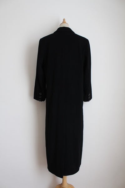 100% CASHMERE VINTAGE DOUBLE BREASTED COAT - SIZE 10