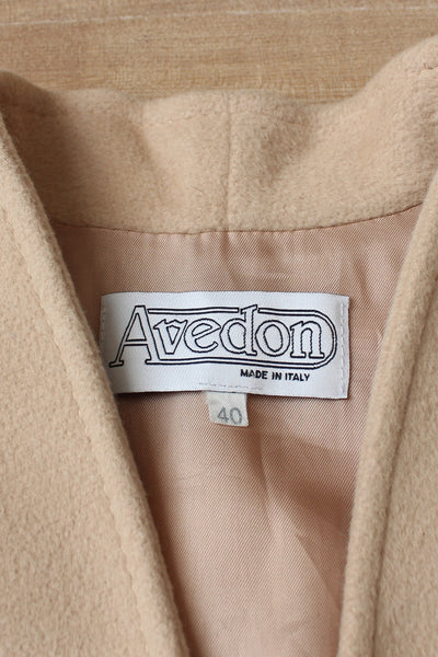 AVEDON ITALY VINTAGE WOOL CASHMERE COAT - SIZE 16