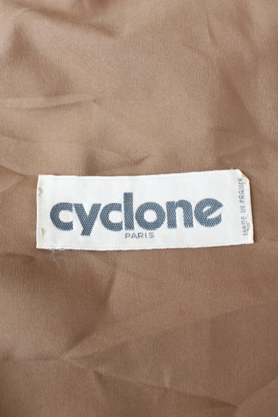 CYCLONE PARIS VINTAGE WOOL COAT BEIGE - SIZE 14