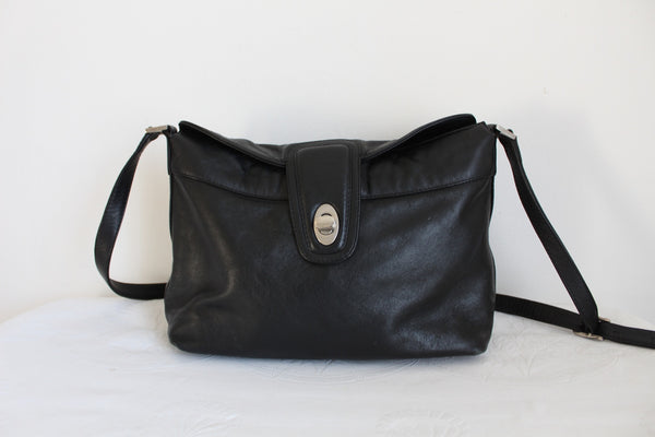 GENUINE LEATHER CHRISTIN HANDBAG BLACK