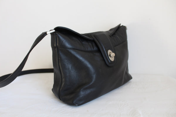GENUINE LEATHER CHRISTIN HANDBAG BLACK