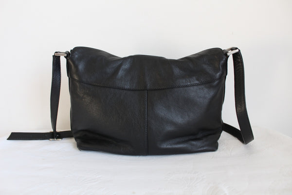 GENUINE LEATHER CHRISTIN HANDBAG BLACK
