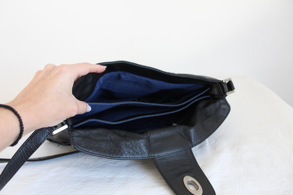 GENUINE LEATHER CHRISTIN HANDBAG BLACK