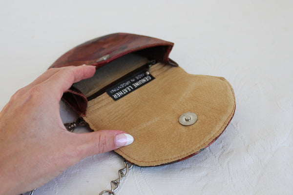 GENUINE LEATHER PRINTED BELT BAG ARGENTINA