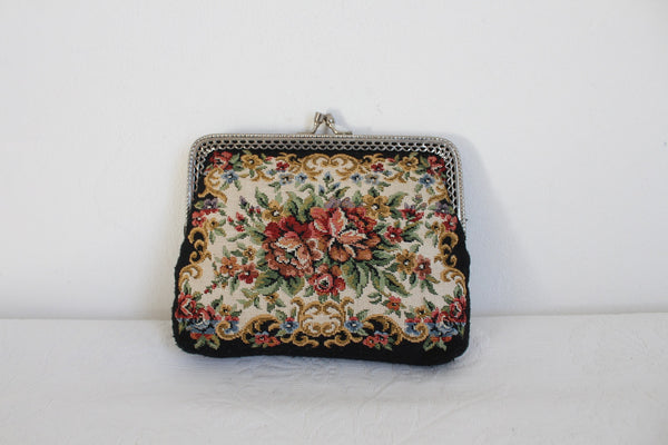 VINTAGE TAPESTRY CLUTCH PURSE