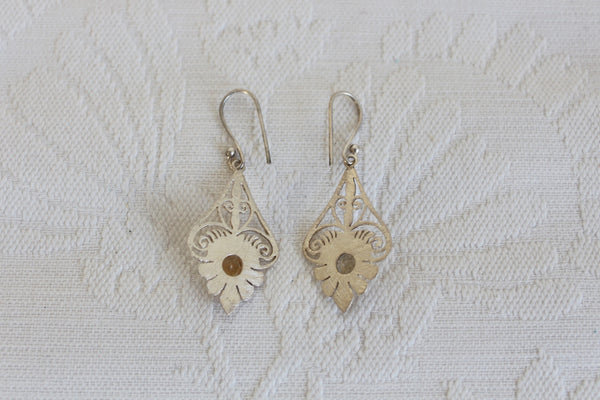 HAND MADE CZ DROP EARRINGS