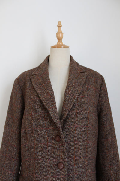 WALBUSCH HARRIS TWEED WOOL BLAZER - SIZE 16