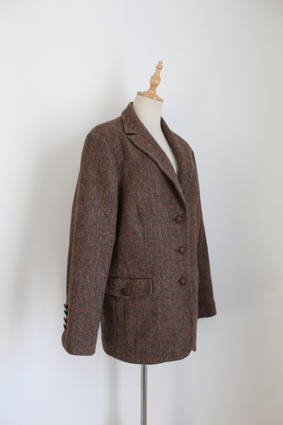 WALBUSCH HARRIS TWEED WOOL BLAZER - SIZE 16