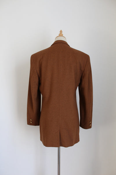 JOBIS ANGORA WOOL BLAZER TAN - SIZE 8