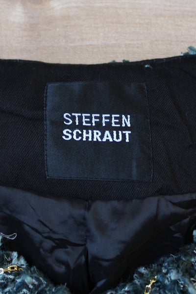STEFFEN SCHRAUT BOUCLE WOOL JACKET TEAL - SIZE 10