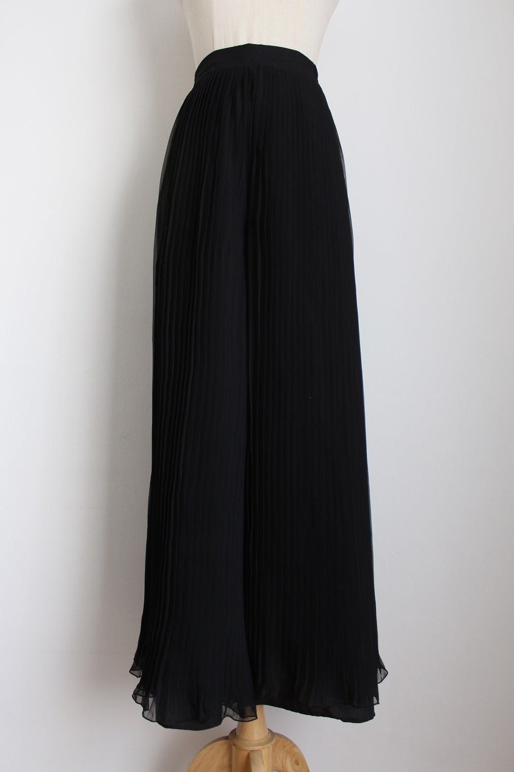 VINTAGE PLEATED PALAZZO PANTS BLACK - SIZE 12