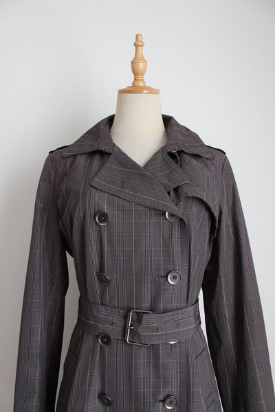 BANANA REPUBLIC PLAID TRENCH COAT - SIZE 10