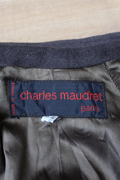 CHARLES MAUDRET PARIS WOOL CASHMERE COAT - SIZE 14