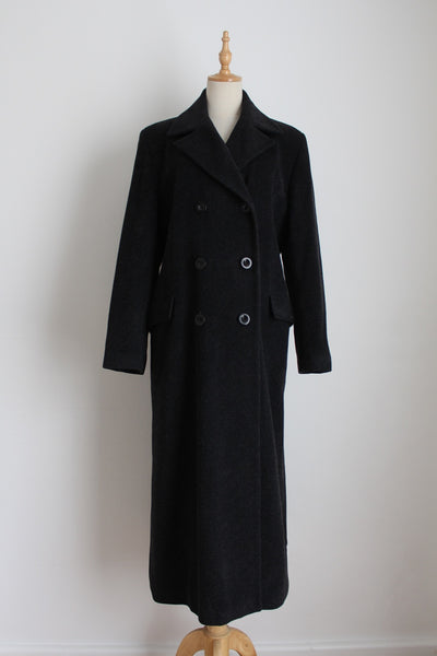 FS WOOL MOHAIR COAT CHARCOAL - SIZE 12