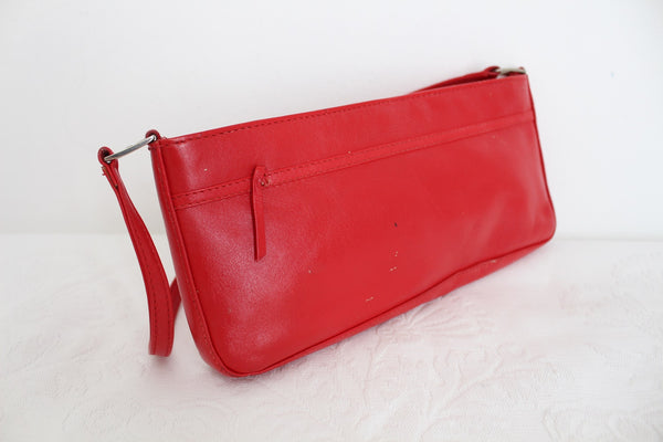 FAITH GENUINE LEATHER SMALL SHOULDER BAG RED