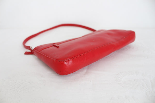 FAITH GENUINE LEATHER SMALL SHOULDER BAG RED