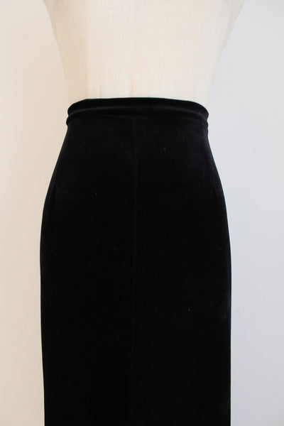 HIP HOP VELOUR MAXI SKIRT BLACK - SIZE 10