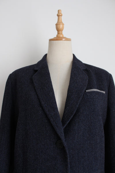 KATWIL LONDON 100% WOOL BLAZER NAVY - SIZE 14