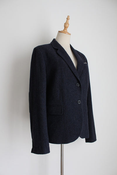 KATWIL LONDON 100% WOOL BLAZER NAVY - SIZE 14