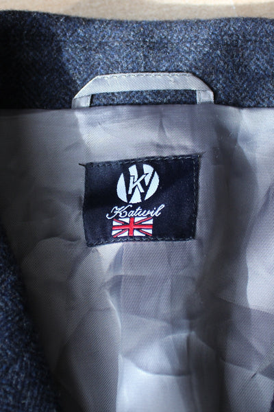 KATWIL LONDON 100% WOOL BLAZER NAVY - SIZE 14