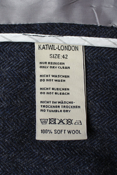 KATWIL LONDON 100% WOOL BLAZER NAVY - SIZE 14