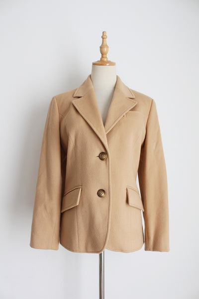 PETER HAHN LAMBSWOOL CASHMERE BLAZER - SIZE 8