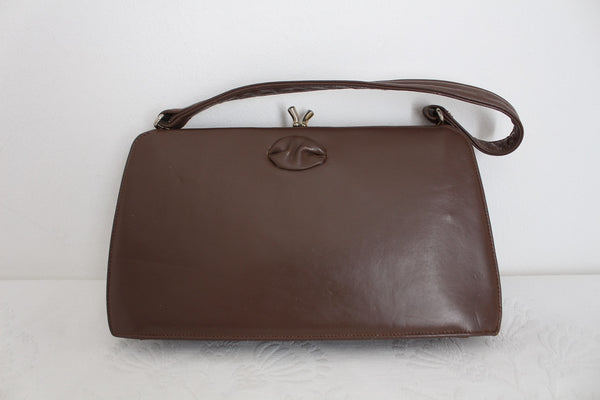 STUTTAFORDS VINTAGE GENUINE LEATHER BAG BROWN