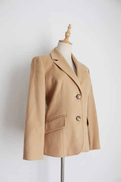 PETER HAHN LAMBSWOOL CASHMERE BLAZER - SIZE 8
