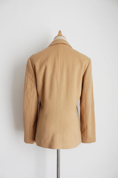PETER HAHN LAMBSWOOL CASHMERE BLAZER - SIZE 8