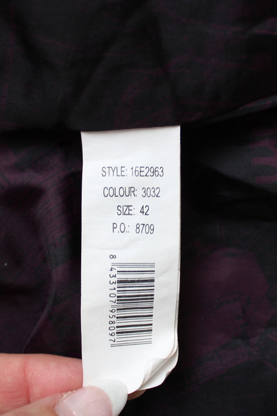 DESIGUAL TARTAN WOOL COAT RED - SIZE 10