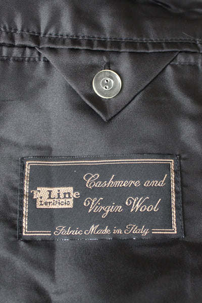 VINTAGE WOOL CASHMERE COAT BLACK - SIZE 10