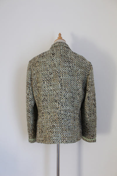 GERRY WEBER TWEED BLAZER GREEN - SIZE 12