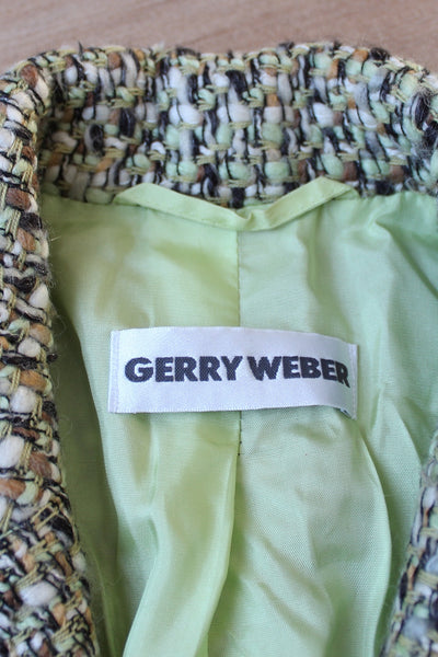 GERRY WEBER TWEED BLAZER GREEN - SIZE 12