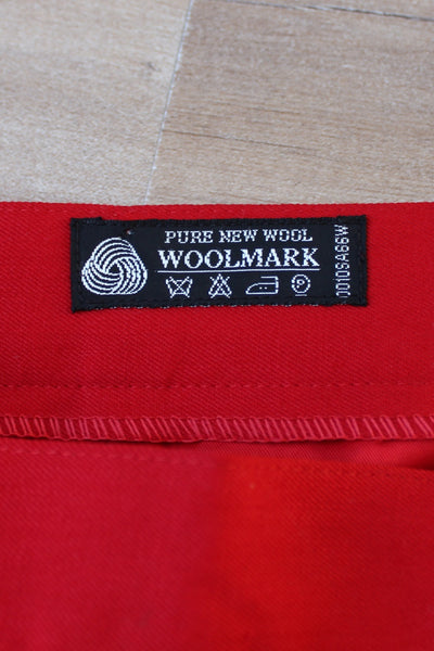 DAKS LONDON WOOL PENCIL SKIRT RED - SIZE 10