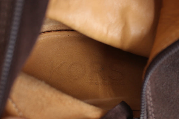 MICHAEL KORS SUEDE WEDGE BOOTS - SIZE 8.5
