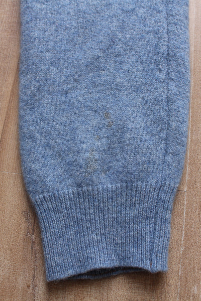 100% LAMBSWOOL CARDIGAN BLUE - SIZE M