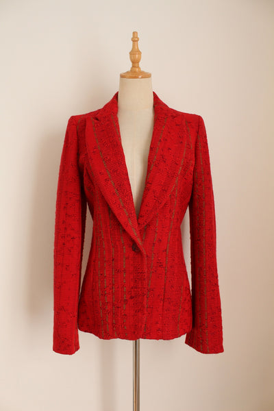CHRISTIAN LACROIX BAZAR BLAZER RED - SIZE 8
