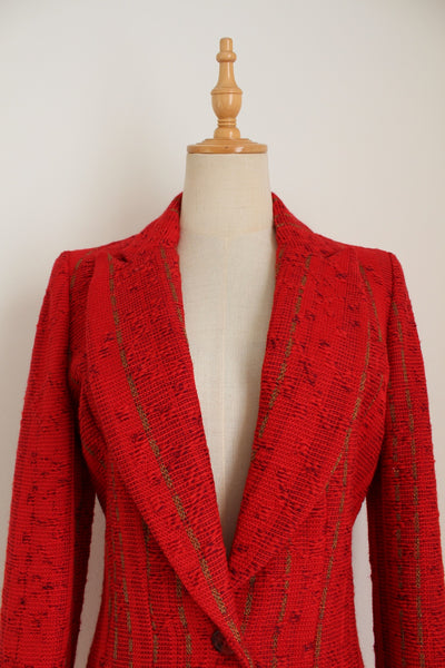 CHRISTIAN LACROIX BAZAR BLAZER RED - SIZE 8