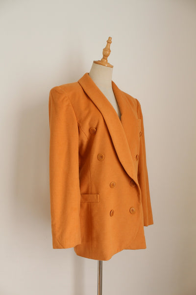 ESCADA WOOL BLAZER ORANGE - SIZE 8
