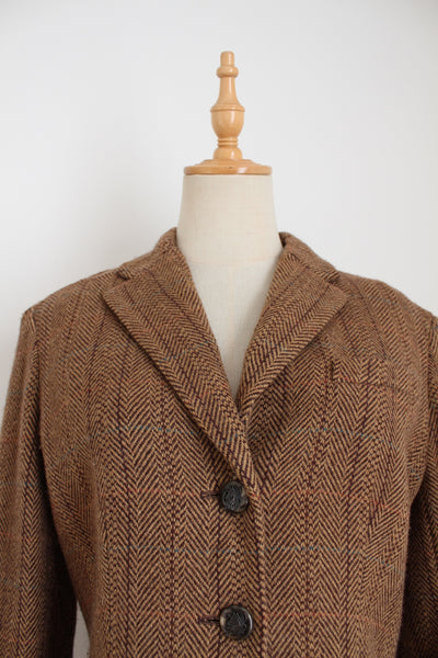 RALPH LAUREN WOOL BLAZER BROWN - SIZE 8
