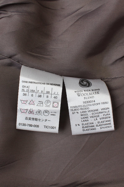 MAX MARA STRIPED WOOL BLAZER GREY - SIZE 6